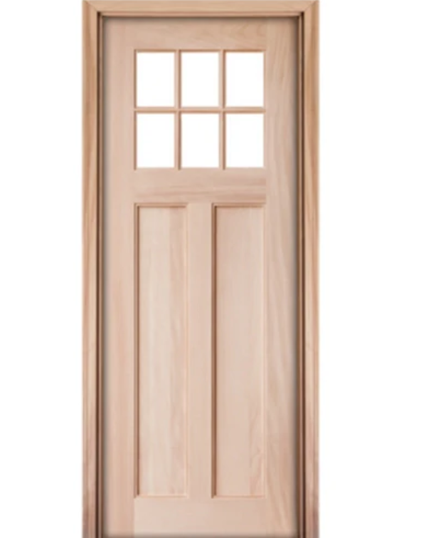 6-Lite 2-Panel Craftsman Entry Door