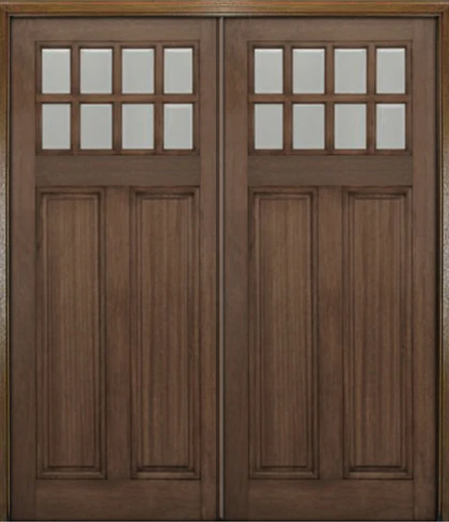 8-Lite Craftsman Double Entry Door