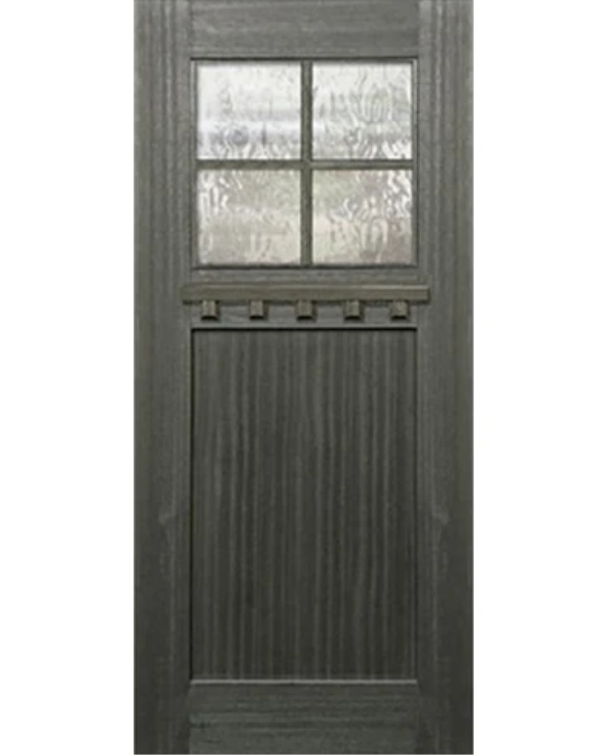 Craftsman 4-Lite 1-Panel Mahogany Entry Door