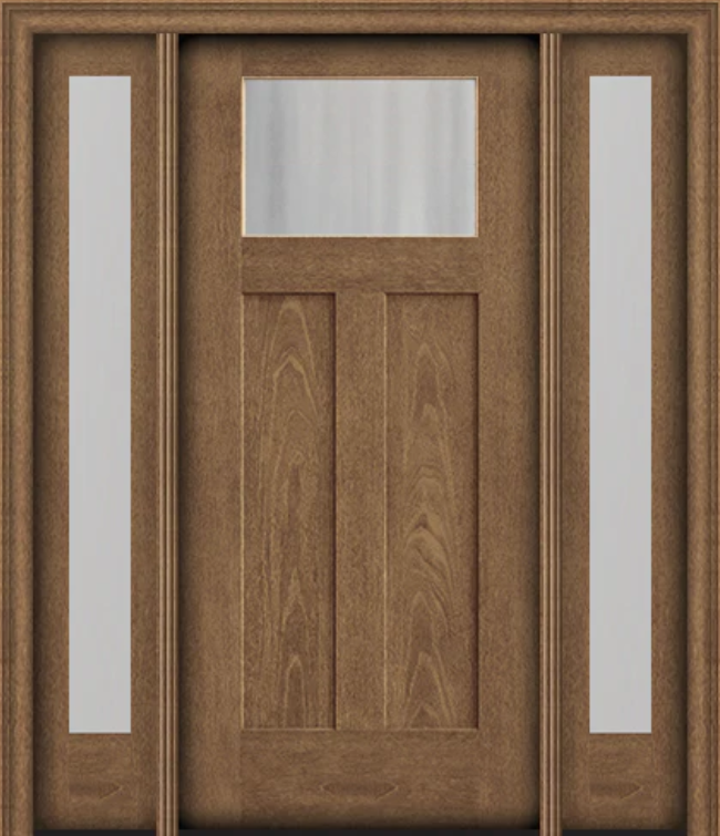 Craftsman Fiberglass Entry Door with Sidelite