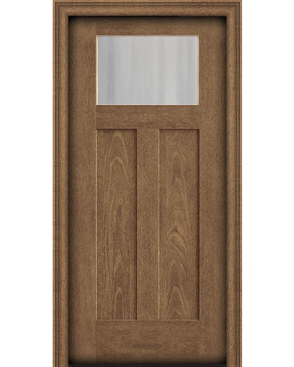 Craftsman Fiberglass Entry Door – Fir-Grain, 80