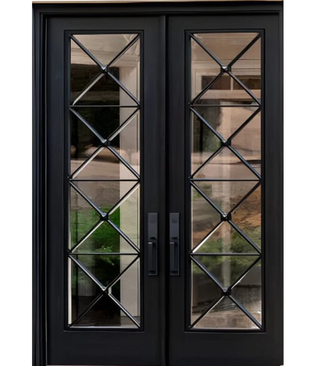 French Double Door with 4-Lite Glass Design