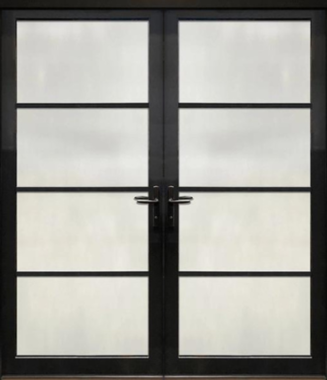French Double Door – Mid-Century Modern 4-Lite Design