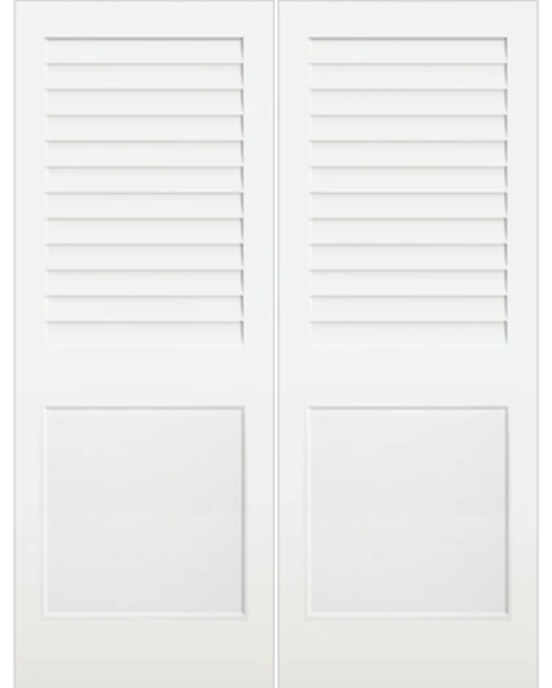 Shaker Double Half-Louver Solid-Core Interior Doors