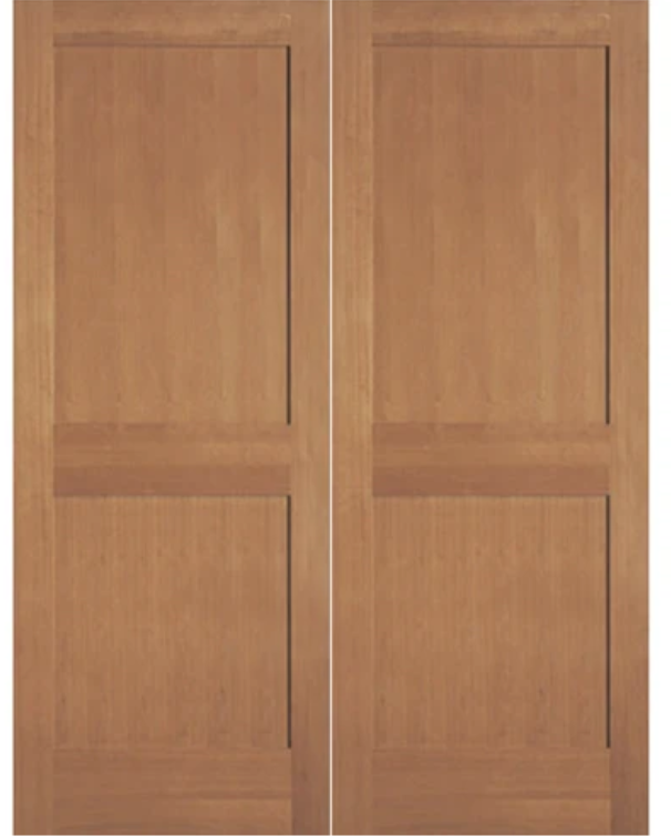 Shaker-Style 2-Panel Hemlock-Fir Double Interior Door – 80″