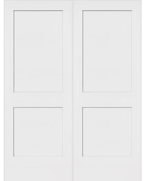 Shaker-Style 2-Panel Solid-Core Double Interior Door – 80″
