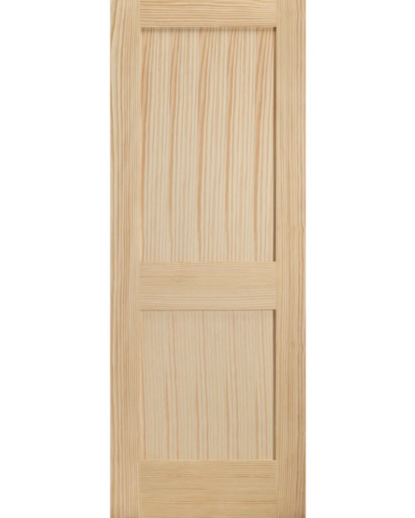 Shaker-Style 2-Panel Solid-Core Pine Door Slab