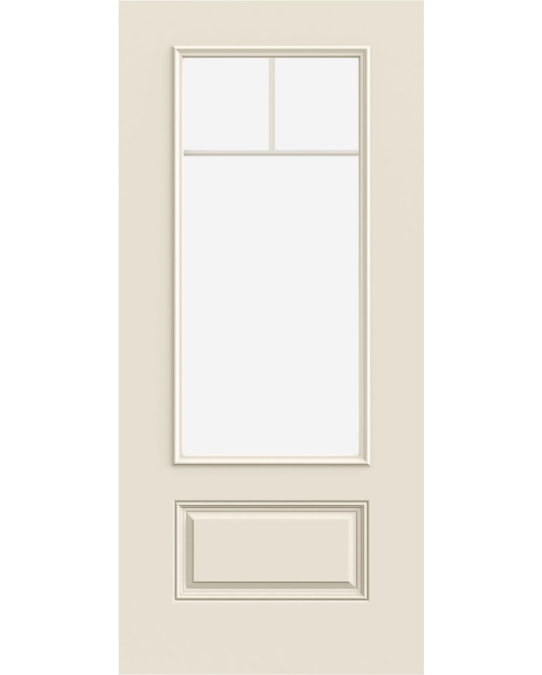 Smooth-Pro ¾-View 3-Lite Fiberglass Entry Door – Smooth Finish