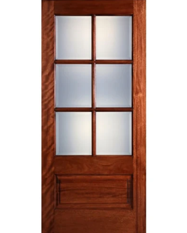 Traditional Mahogany 6-Lite TDL Entry Door
