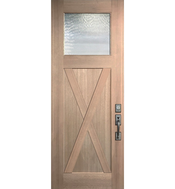 Craftsman 1-Lite 1-Panel Mahogany Exterior Door