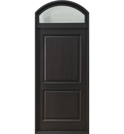 Espresso-Mahogany Front Entry with Glue-Chip Glass