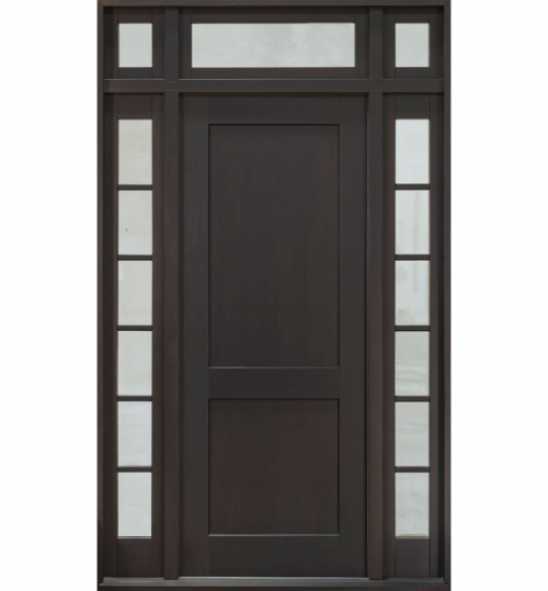 Espresso Mahogany Grand Entry with Sidelites & Transom
