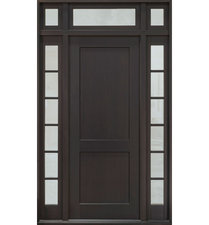 Espresso Mahogany Grand Entry with Sidelites & Transom