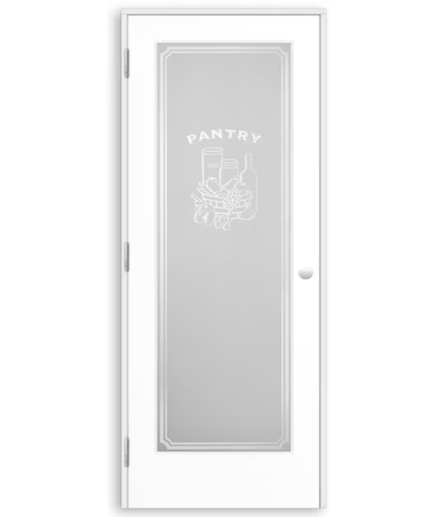 Interior Door – Etched Glass Solid-Core Pine Prehung