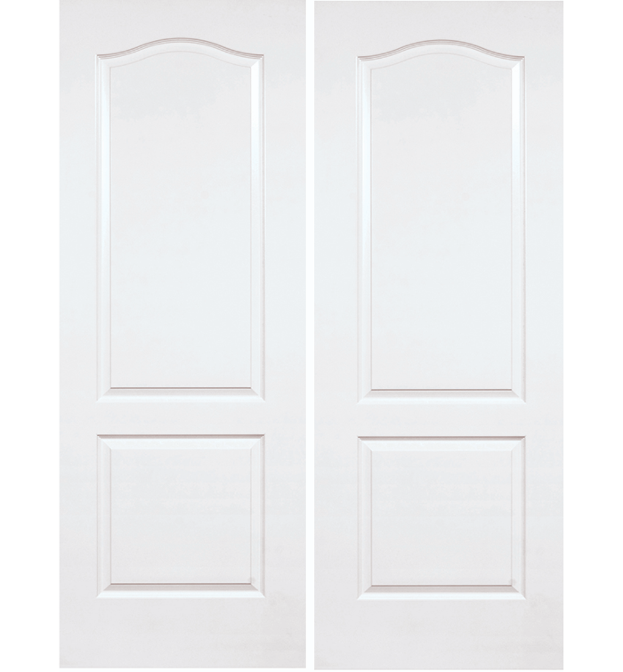 Interior Double Door – Hollow-Core 2-Panel Arch Textured