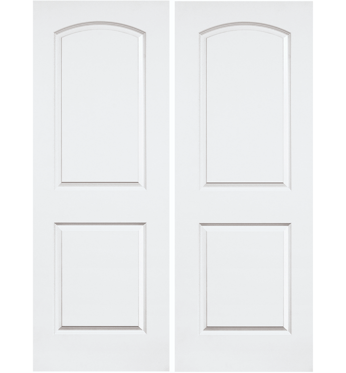 Interior Double Door – Hollow-Core 2-Panel Round-Top Smooth