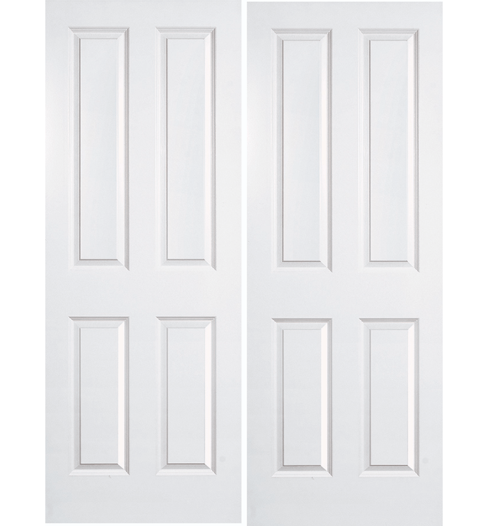 Interior Double Door – Hollow-Core 4-Panel Smooth