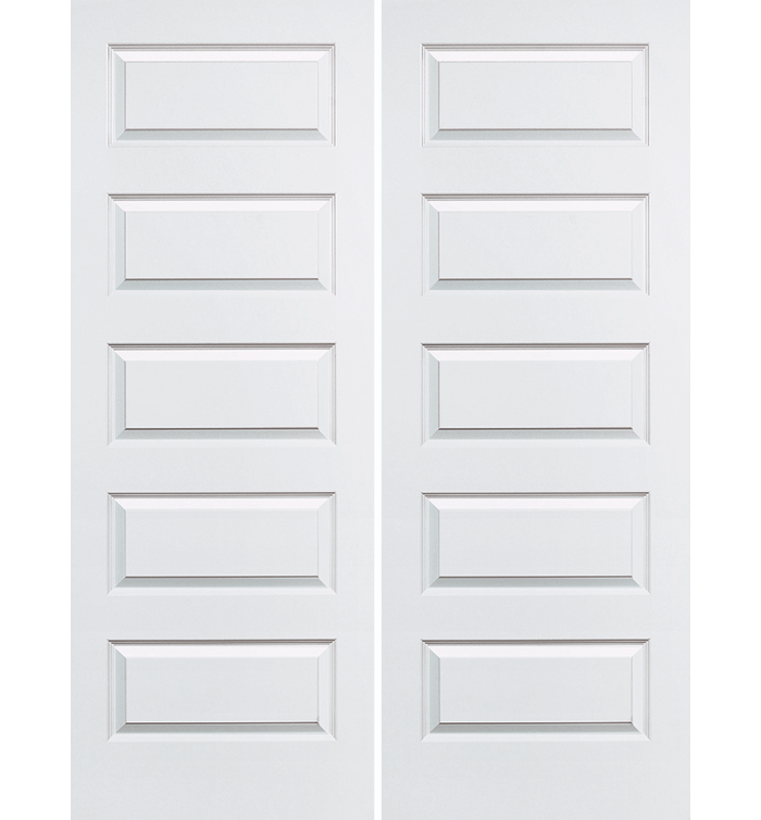 Interior Double Door – Hollow-Core 5-Panel Raised Smooth