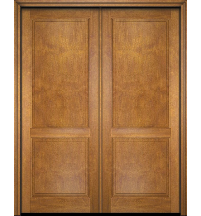 Interior Double Door – Solid Mahogany 2-Raised-Panel