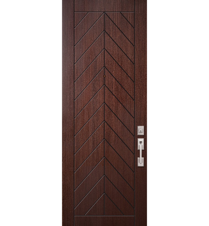 Chevron Mahogany Contemporary Interior Door Slab