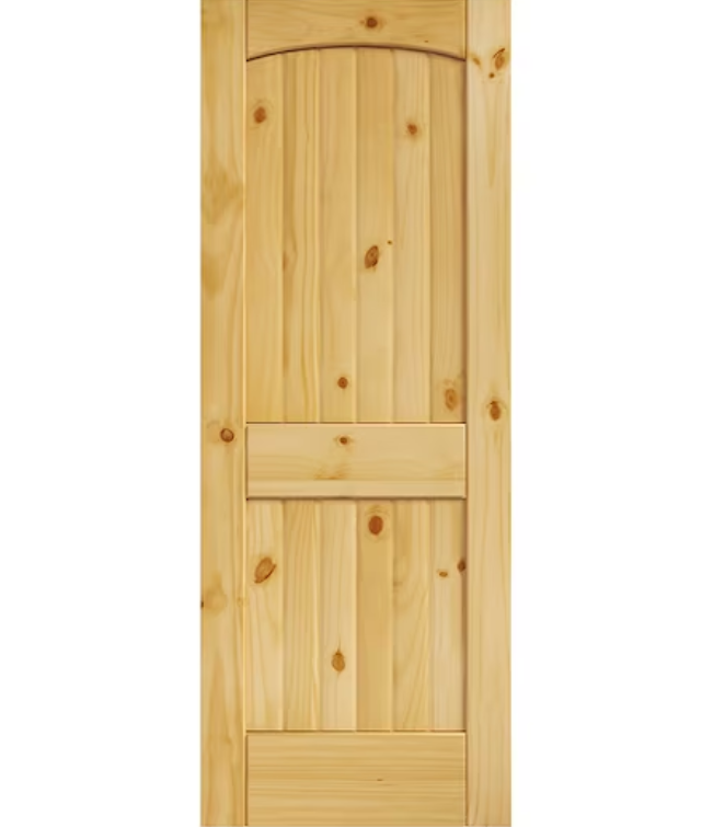 Interior Slab – Knotty Pine Arch-Top Solid-Core Door