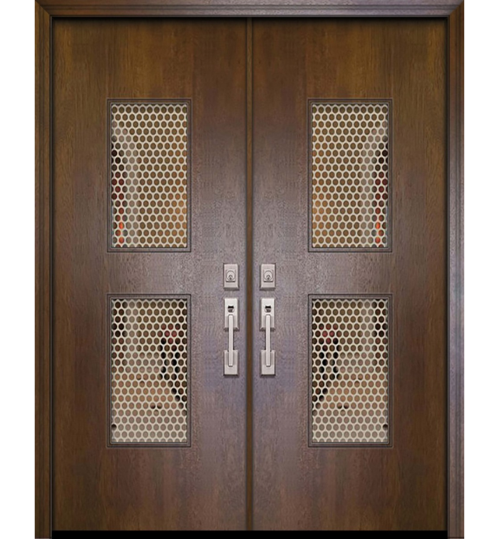 double-newport-mahogany-contemporary-exterior-door-metal-grid
