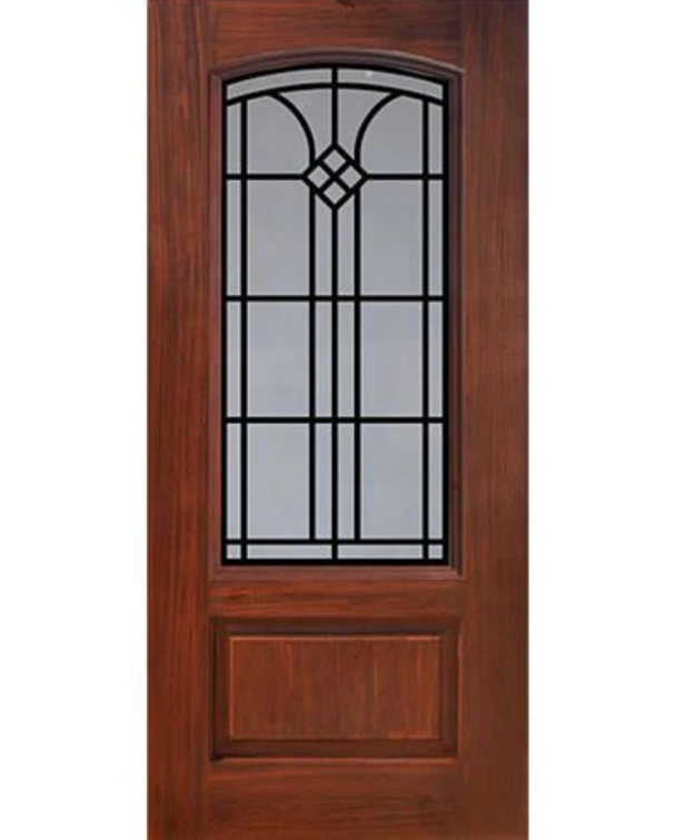 1-Panel Arch Lite Cantania Fiberglass Entry Door – 80″