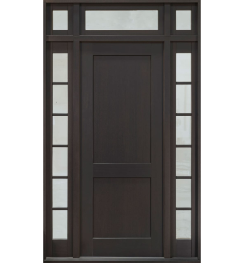 Espresso Mahogany Grand Entry with Sidelites & Transom
