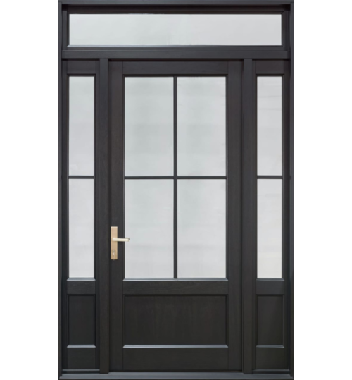 Mahogany Espresso Grand Entry with Sidelites & Transom